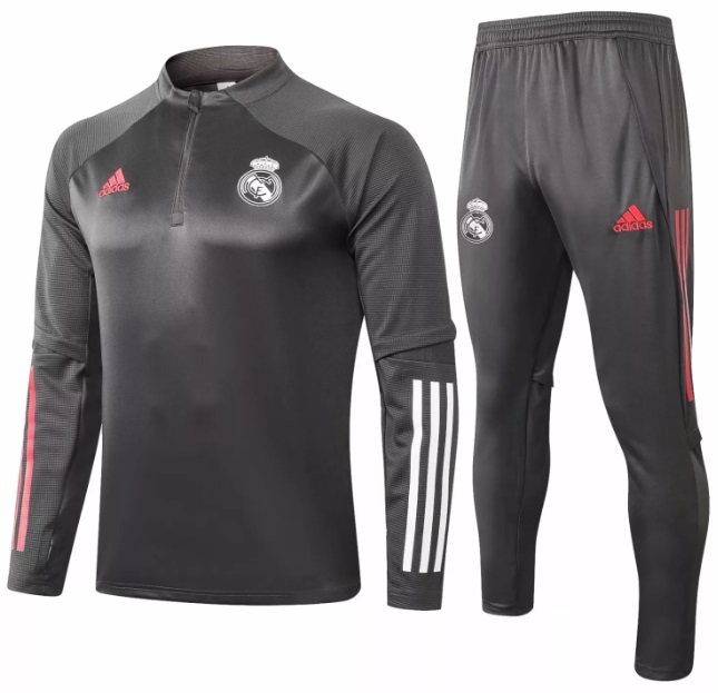 Kit treinamento oficial Adidas Real Madrid 2020 2021 preto 